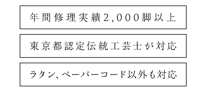 籐椅子の、修理を手掛け半世紀以上。